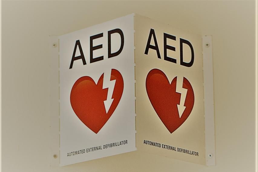 aed on the wall