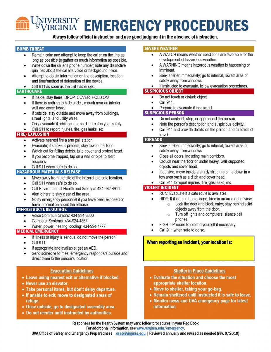 For Faculty And Staff Emergency Management U Va   Medium EMERGENC.JPG 